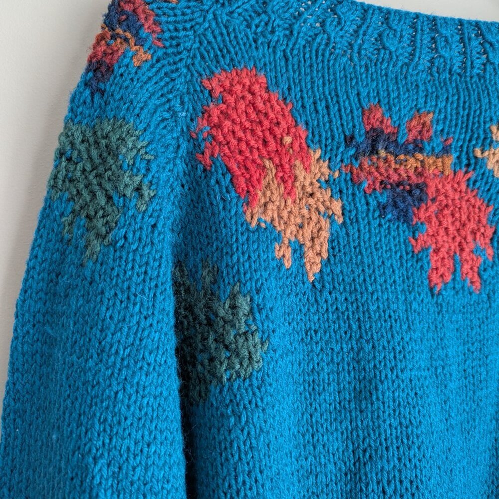 Handmade Autumn Leaves Cardigan - Picture 10 of 12